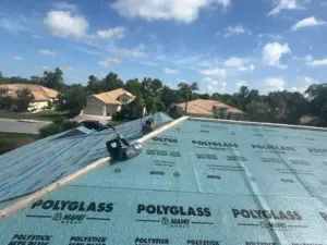 Finished stone-coated metal roof on a Hillsborough County residence