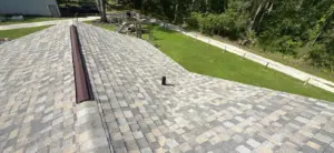 Tear-off stage of a roof replacement job in Polk County, FL