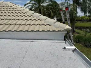 Crew completing roof repair in Hillsborough County