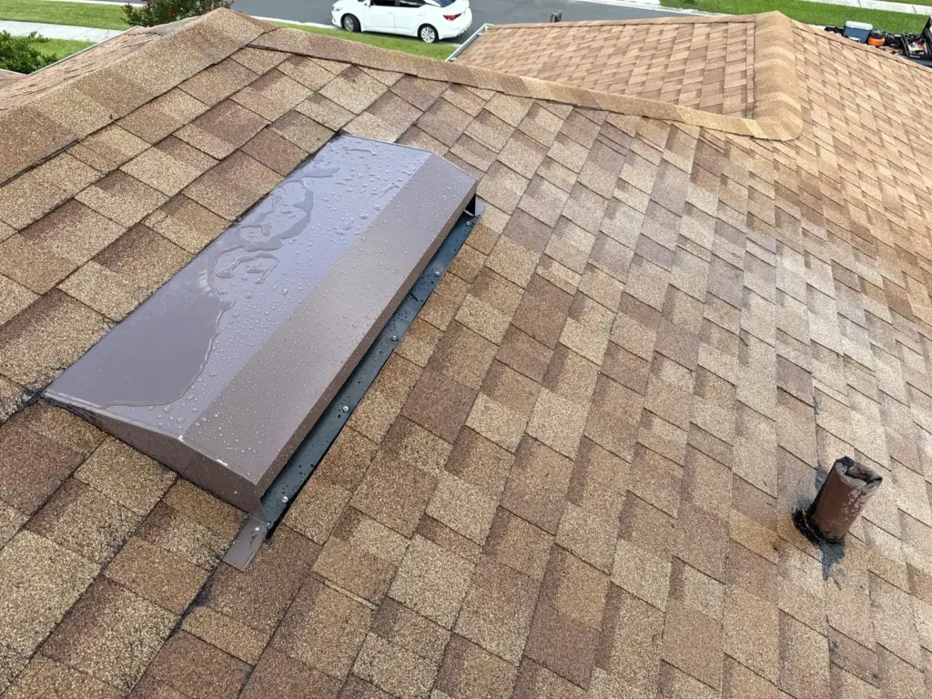 Roofer making repairs on a home in Plant City, FL