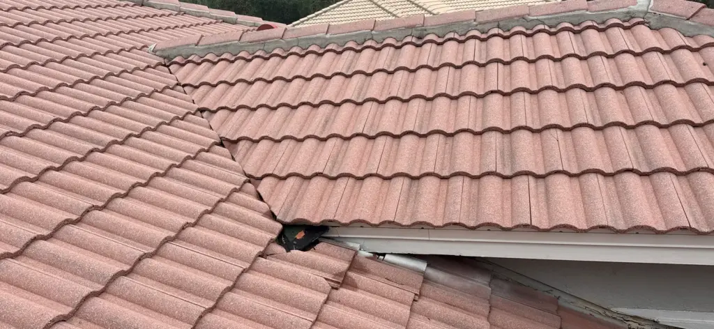 Completed roof repair job in Hillsborough County, FL.