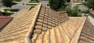 Close-up of repaired roofing section in Riverview, FL