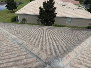 Finished roof repair blending into the roofline in Hillsborough County