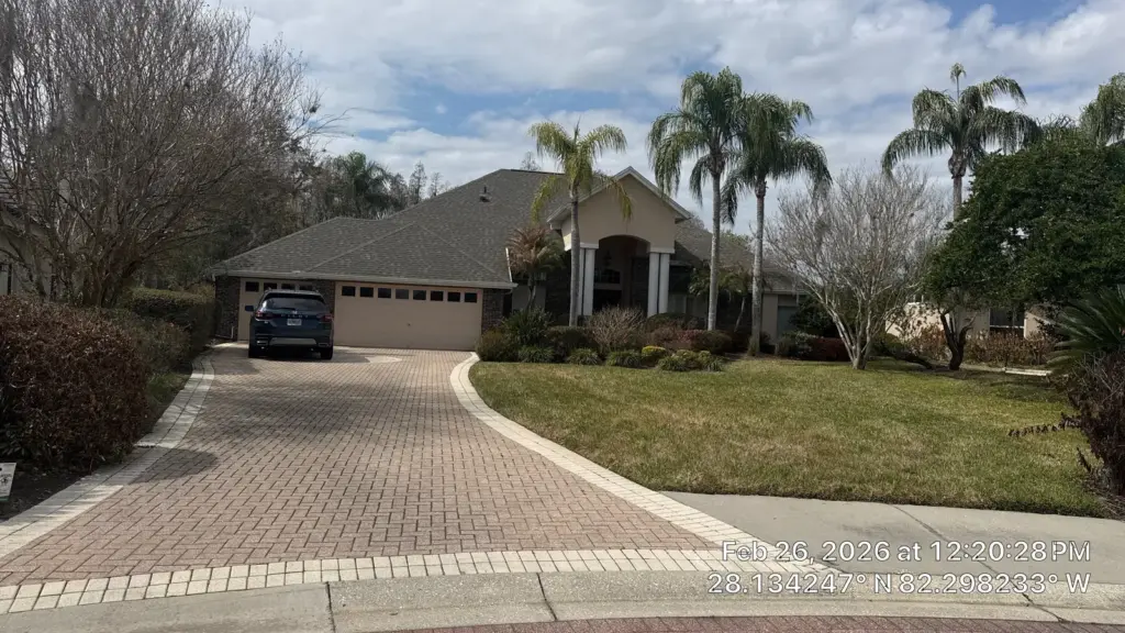 Completed roof replacement on a home in Hillsborough County, FL