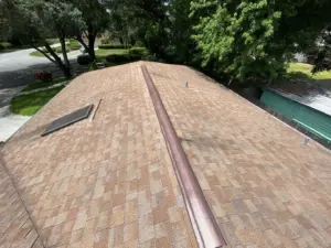Shingles being installed on a Hillsborough County roof replacement job