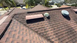 Flashing detail work on a roof replacement job in Riverview, FL
