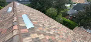 Completed tile roof on a residential home in Valrico, FL