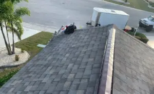 Bare decking exposed mid-roof replacement job in Hillsborough County