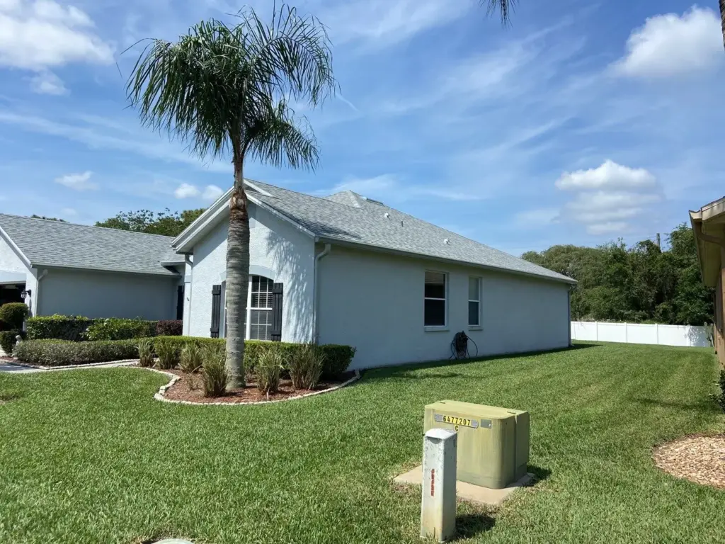 Torn-off roof deck before roof replacement in Hillsborough County, FL