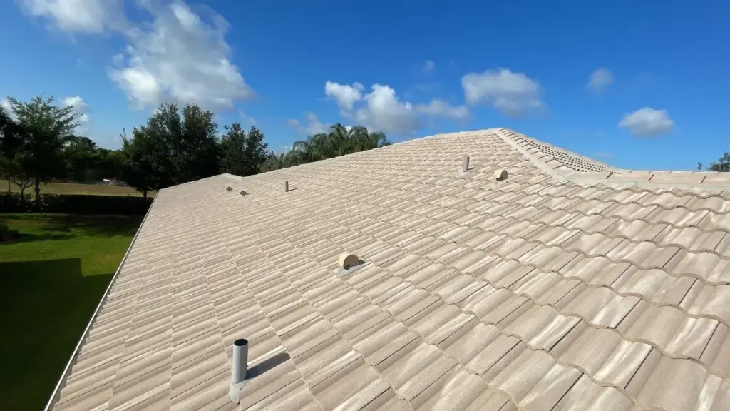 Crew repairing a section of roof during a Hillsborough County job