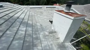 Rows of tile set during a roofing job in St. Petersburg, FL