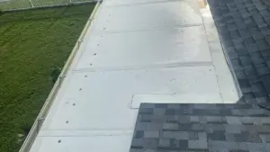 Fresh underlayment installed on a Riverview roof replacement