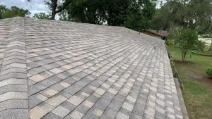 Deck inspection during roof replacement job in Polk County