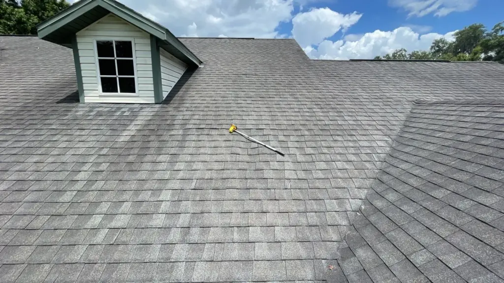 Roof repair crew working on a Plant City home