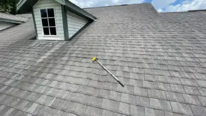 Close-up of repaired flashing during a Plant City roof repair