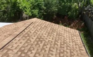Flashing detail work on a roof replacement in Pasco County