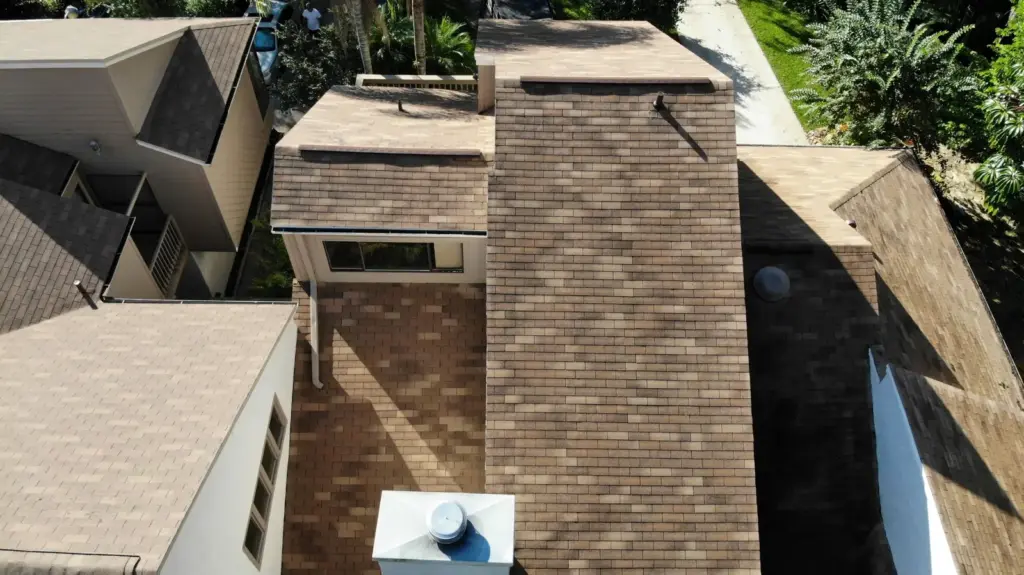 Roof replacement job in Hillsborough County, FL, deck stripped and ready for new materials