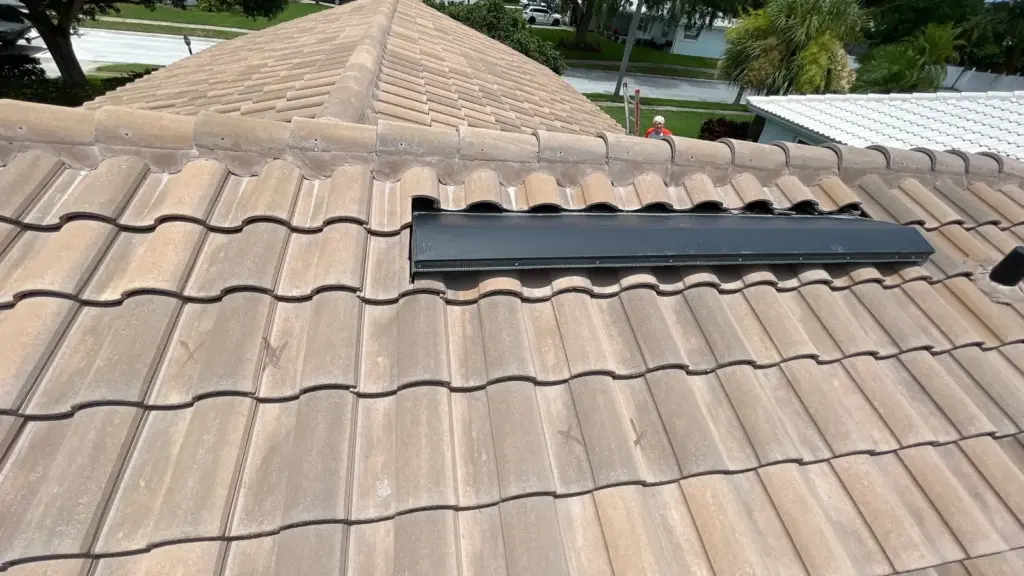 Completed tile roofing job in Clearwater, FL