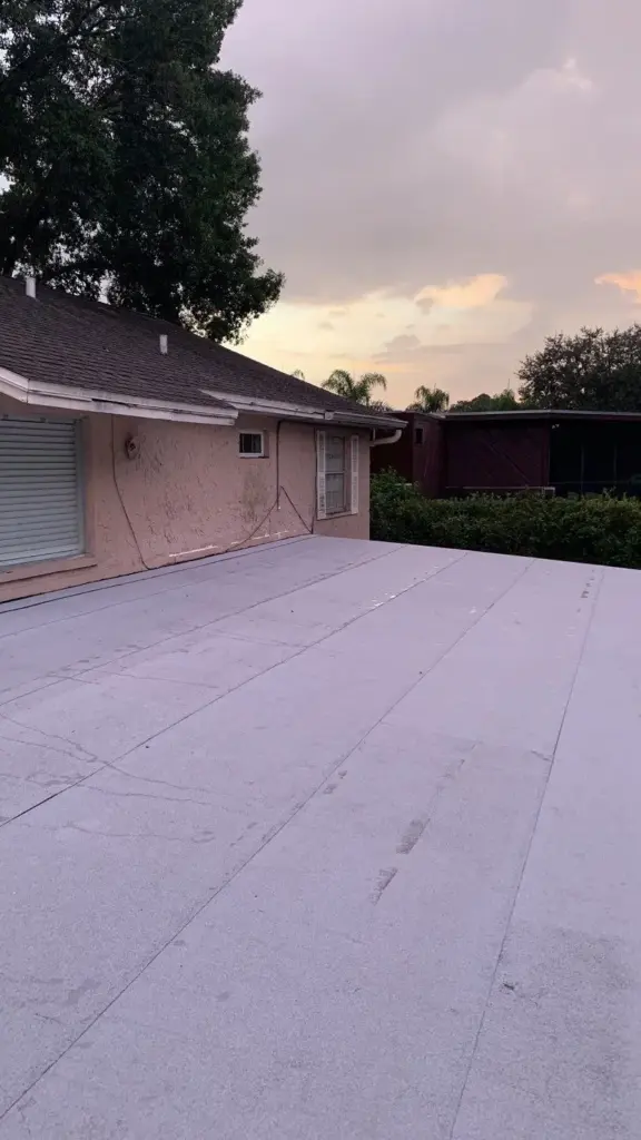 Roof replacement in progress on a Hillsborough County home