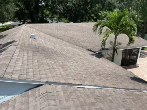 New underlayment installed during roof replacement in Hillsborough County