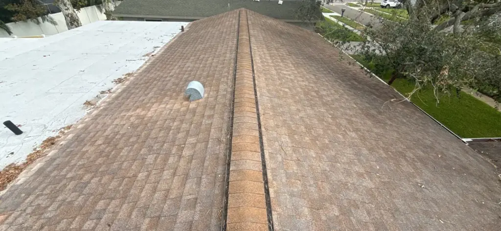 Old roofing torn off during a roof replacement in Clearwater, FL