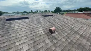 New material tied into the roofline during a Hillsborough County roof repair