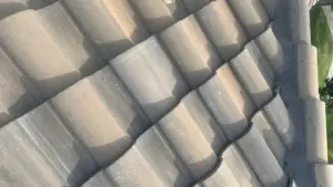 Close-up of rebuilt roof section after repair in Hillsborough County