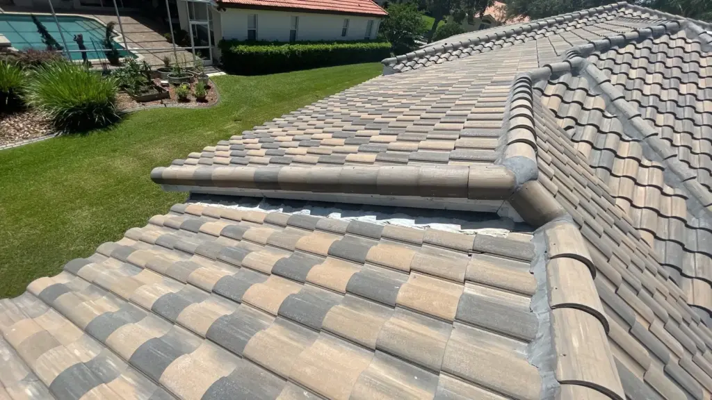 Crew inspecting roof during repair job in Hillsborough County