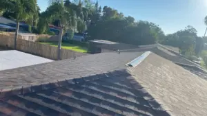 Underlayment installed before new roofing in a Clearwater roof replacement