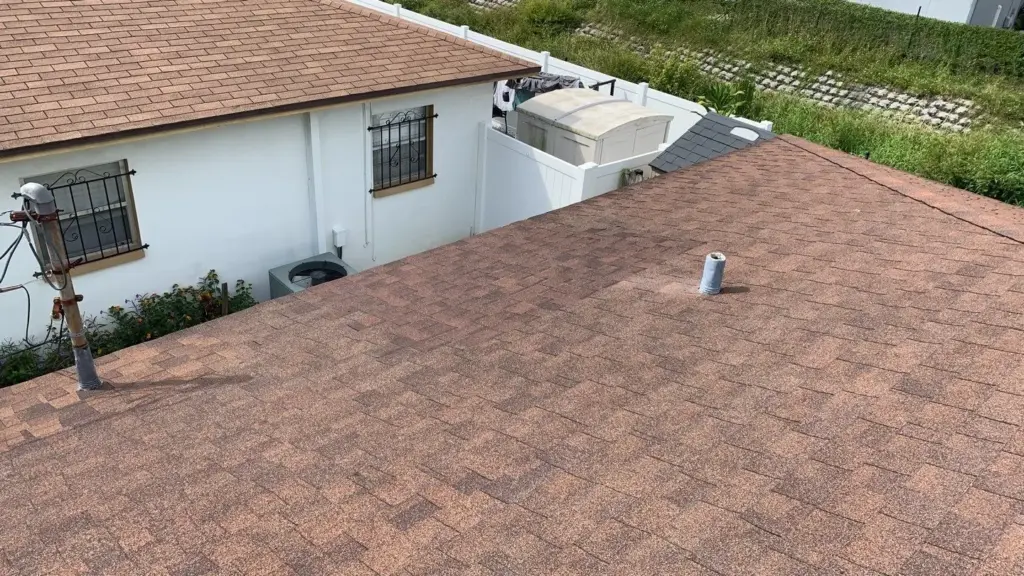 Torn-off roof deck before roof replacement in Hillsborough County, FL