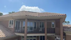 Finished stone-coated metal roof on a home in Pinellas County