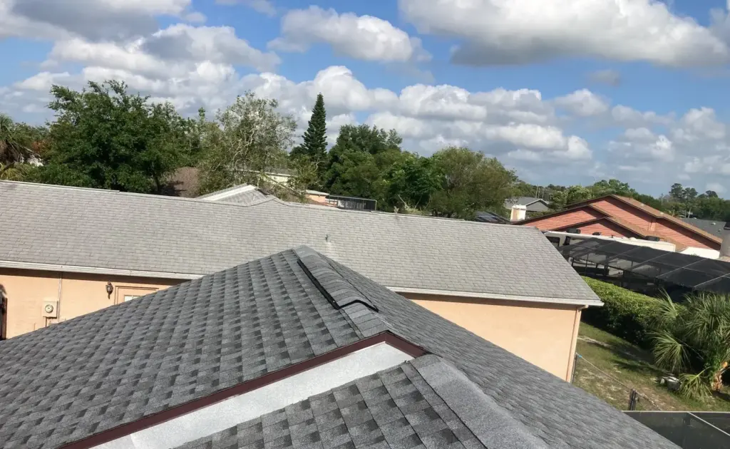 Roof replacement in progress on a Pasco County home