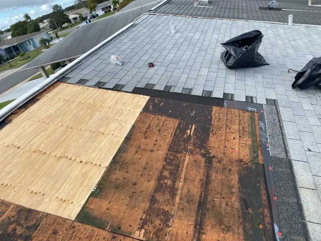 Completed roof replacement on a home in Hillsborough County, FL