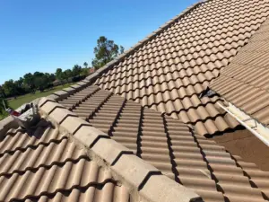 Removing compromised roofing material during repair job in Hillsborough County