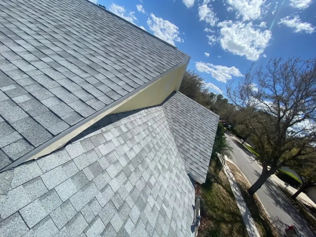 Completed roof replacement on a home in Wesley Chapel, FL