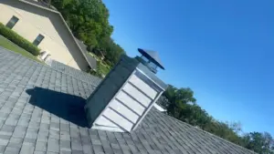 Tear-off stage of a roof replacement job in Polk County, FL
