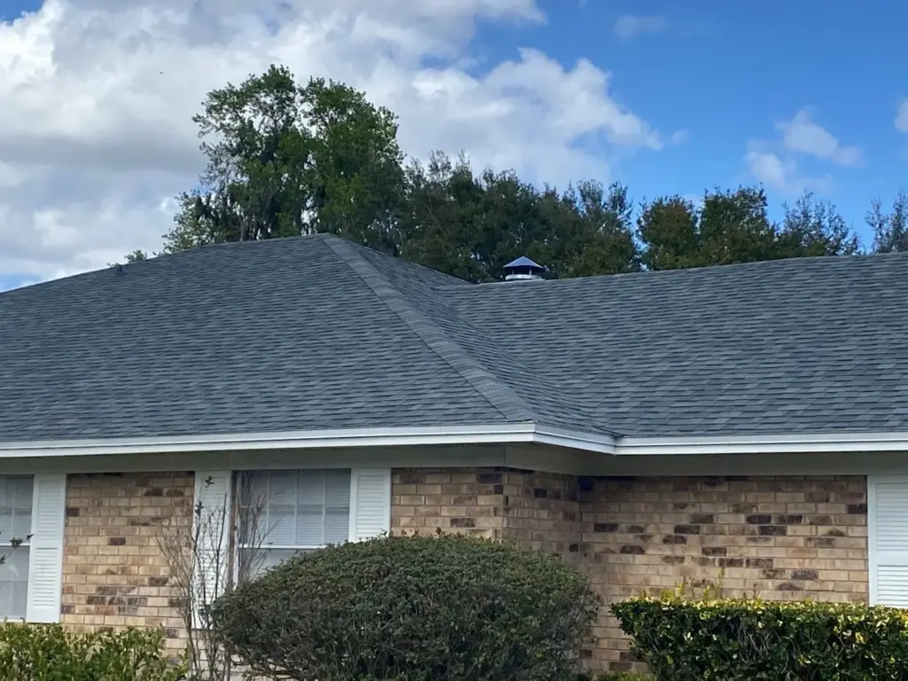 Roof replacement in progress on a Polk County home in March