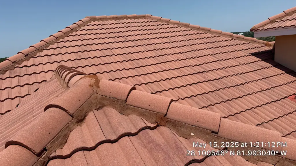 Tile roofing installation completed on a home in Polk County, FL