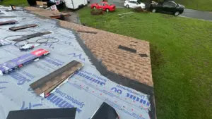 Finished roof replacement job on a residential property in Polk County