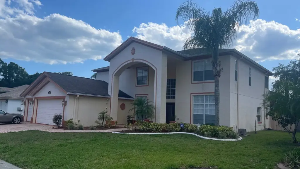 Full roof replacement underway on a home in Hillsborough County, FL