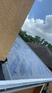 Finished roof replacement on a residential home in Lutz, FL