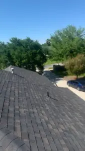 Completed roofline view after a residential roof replacement in Wesley Chapel
