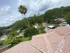 Crew completing roof repair on a Hillsborough County property