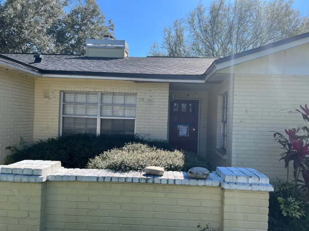 Roof replacement in progress on a Polk County home