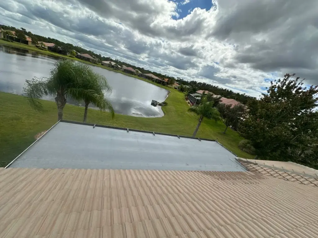 Roof repair work completed on a home in Hillsborough County