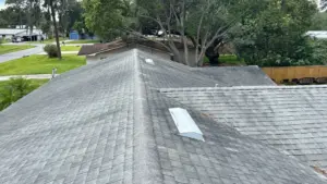 Deck inspection mid-way through a roof replacement job in Polk County