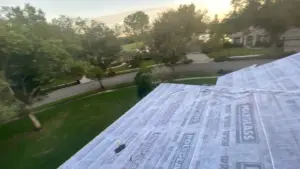 Flashing detail on a roof replacement job in Hillsborough County, FL