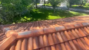 Underlayment laid before tile installation, Hillsborough County residential roof