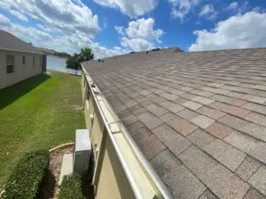 Finished roof replacement with squared ridge lines in Hillsborough County, FL