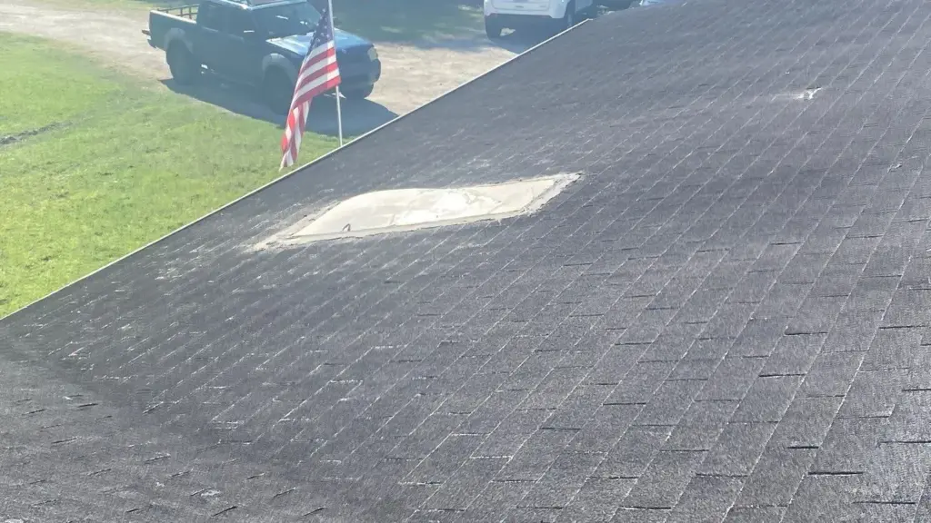 Roof replacement in progress on a Polk County home